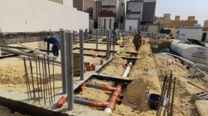 تأسيس وتوصيل وتمديد مواسير الصرف الصحي بالمزاحمية